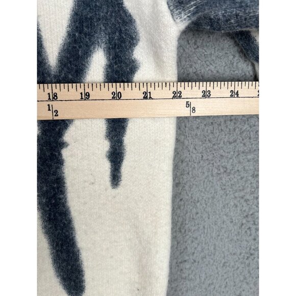 Lelis Collection Womens Sweater Abstract Graffiti Spray Paint Cream/Black XS - Picture 4 of 9